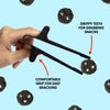 Grippy Teeth for Grabbing Snacks and Comfortable Grip